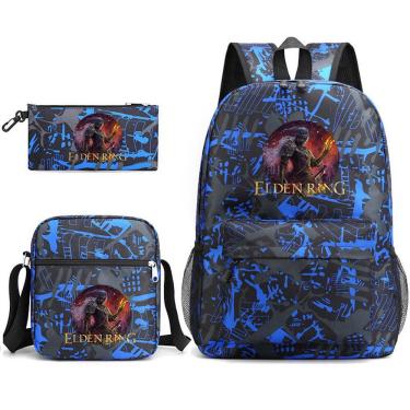 Imagem de Conjunto de mochilas escolares, 3 peças para estudantes escolares com bolsa de ombro