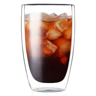 Imagem de MESNEY Copos de café expresso de parede dupla 340 g, copos de café com latte de cappuccino transparente isolados para casa, café e restaurante, copos de bebida empilháveis duráveis