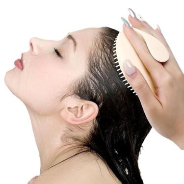 Imagem de Pente de xampu moderno, gel de sílica, ferramenta de massagem para cabeça Meridian, ferramenta de lavagem de cabelo para desbloqueio de cabelo