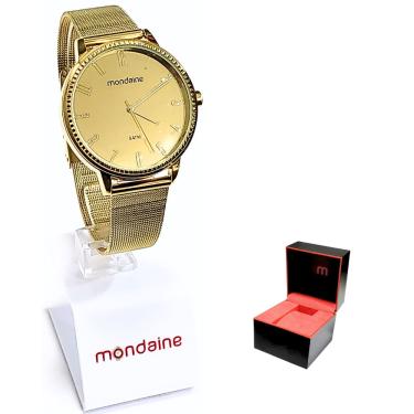 Imagem de Relógio Mondaine Feminino Analógico Espelhado Dourado 32283LPMVDE1