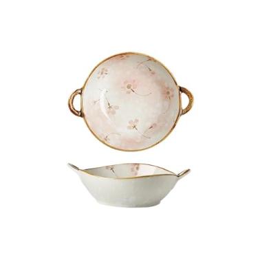 Imagem de Tigelas de sopa resistentes de 7 polegadas com alças seguras para forno, tigelas de sopa de cebola francesa, tigelas de macarrão profundas resistentes ao calor para família, utensílios de jantar para