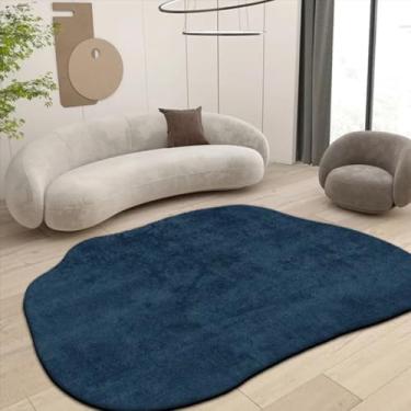 Imagem de Tapete irregular para sala de estar, decoração moderna, tapete grande para sofá, quarto, cabeceira, tapete de chão felpudo (180 x 280 cm / TS029-flanel-4)