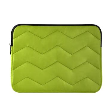 Imagem de Bolsa de laptop fina e leve gradiente verde, estojo de transporte durável para laptop, bolsa masculina para laptop, 13 a 14 polegadas