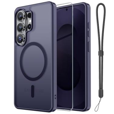 Imagem de Janmitta Capa magnética para Samsung Galaxy S26 Ultra, com protetor de tela, compatível com MagSafe, proteção contra quedas de grau militar, capa de telefone fosca translúcida fina à prova de choque