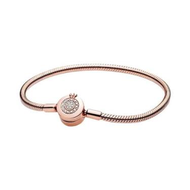 Imagem de Pulseira DIY De Prata Esterlina 925 Com Coração, Coroa E Corrente De O