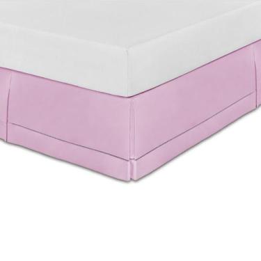 Imagem de Saia Box Solteirão 200 Fios Ponto Palito - Rafaloro, Rosa