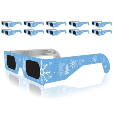 Imagem de Óculos 3D de Natal – Especificações do feriado transformam as luzes em imagem mágica de flocos de neve (pacote com 10)