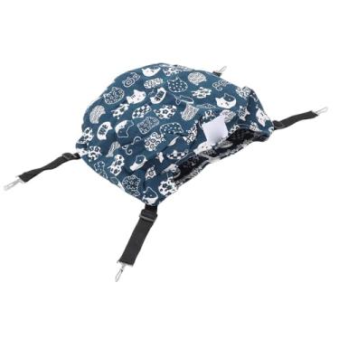 Imagem de GLOGLOW Rede para Gatos Ajustável de Camada Dupla Com Tapete de Seda Gelada e Bola Removível para Animais de Estimação Pequenos Em Gaiolas (M Cabeça de gato azul)