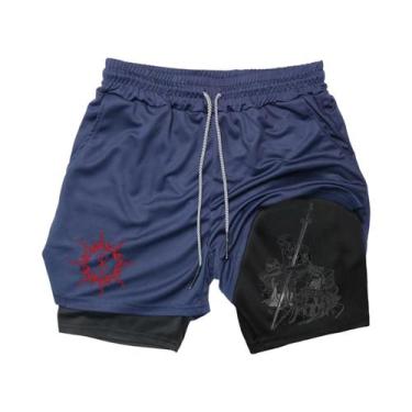 Imagem de Shorts Masculinos Respiráveis De Secagem Rápida Para Basquete E Corrid