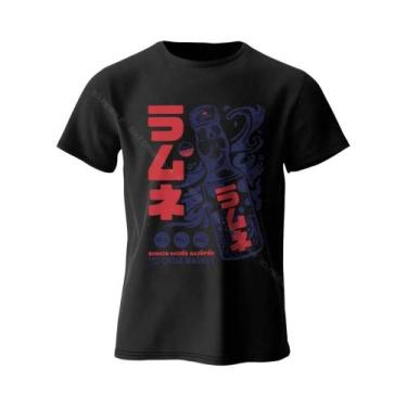 Imagem de Camiseta De Algodão Com Personagem De Anime Para Homens, Gola Redonda 