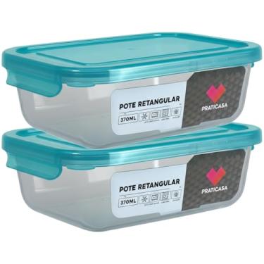 Imagem de Conjunto 2 Potes de Vidro 370ml Tampa Simples