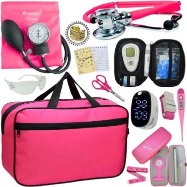 Imagem de Kit Enfermagem Aparelho Pressao Esteto Completo Promocao Top - Love Sa