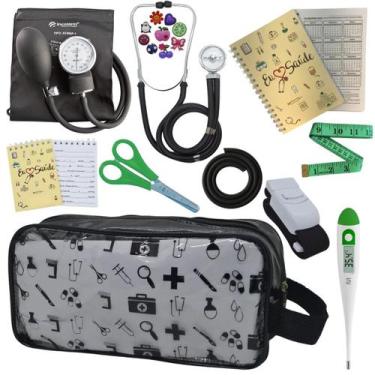 Imagem de Kit Enfermagem Profissional Glicose Estagio Saude Completo - PREMIUM, 