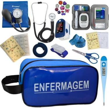 Imagem de Kit De Enfermagem Completo Medidor Glicose Aparelho Pressao - PREMIUM,