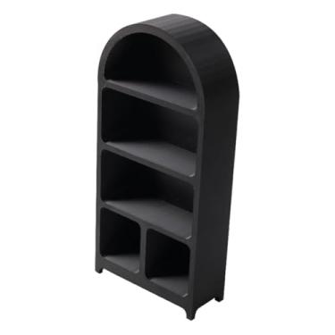 Imagem de Amagogo Armário em Miniatura Na Escala 1:12, Estante de Livros Clássica para Casa de Bonecas, Ideal para Decoração de Cenas de ação, Preto, com Os Pés