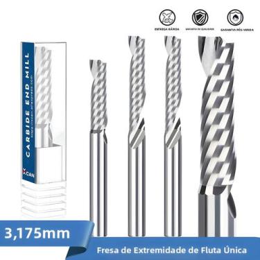 Imagem de Fresa De Topo Espiral De Metal Duro Com Haste De 3,175 Mm Para Corte A