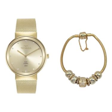 Imagem de Kit Relógio Technos 1L22Wm/K1X Dourado Pulseira 1L22Wm