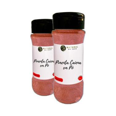 Imagem de Pimenta Caiena em Pó Importada 100% Natural Kit 2 Pote com Dosador 60g