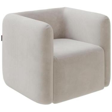 Imagem de Poltrona Decorativa Para Sala De Estar Fixa Living Peônia K01 Veludo B