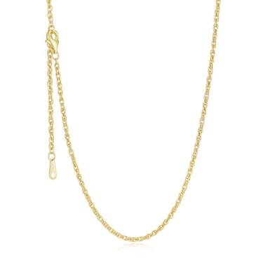 Imagem de BRAYEG Corrente de ouro masculina de ouro 14 quilates para mulheres e homens, 18-20inchs, Metal, Sem Pedra Preciosa