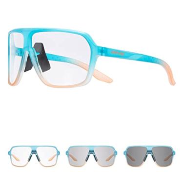 Imagem de KAPVOE Óculos de ciclismo fotocromáticos para homens e mulheres óculos de sol esportivos MTB óculos de sol proteção UV K64