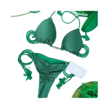 Imagem de Conjunto De Biquíni Ajustável Para Mulheres, Moda Sexy, Maiô Sólido, T