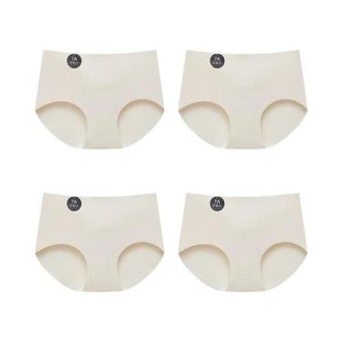 Imagem de Conjunto De 4 Calcinhas De Seda Sem Costura Para Mulheres Confortáveis