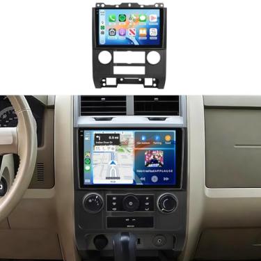 Imagem de Rádio estéreo de carro 4G + 128G para Ford Escape/Mazda Tribute 2007-2012, tela sensível ao toque HD de 9 polegadas na célula/Android 15/Wireless CarPlay/Android Auto/GPS/WiFi/5.0Bluetooth/FM/SWC/AHD