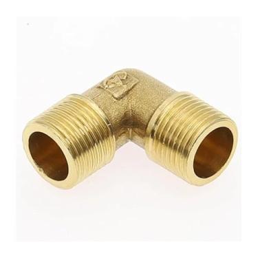 Imagem de 1/20.3 cm 1/10.2 cm 3/20.3 cm 1/5.1 cm 3/10.2 cm 2.5 cm fêmea x rosca macho 90 graus latão cotovelo encaixe conector acoplador para água combustível cobre adaptador (MM, 3/10.2 cm)