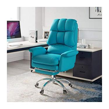 Imagem de Cadeira giratória executiva comercial giratória, cadeira de escritório chefe, cadeira de trabalho de couro PU para executivo, desenho, jogos ou escritório para cadeira de escritório em casa