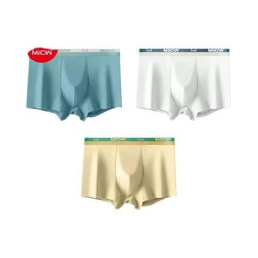 Imagem de Cuecas Boxer Masculinas De Algodão Para Outono/Inverno, 3 Peças, Antib