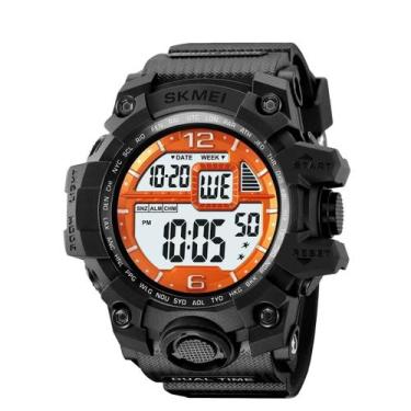 Imagem de Relógio Masculino Skmei Digital 2245 Preto e Laranja