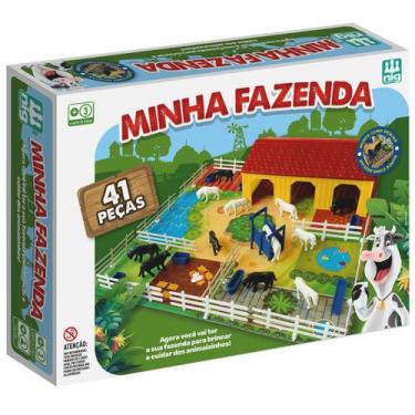 Imagem de Minha Fazenda Nig Brinquedos Fazendinha com 41 Peças e Animais para Cr
