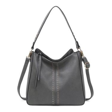 Imagem de Bolsa Hobo Montana West MWC-128-GY para mulheres em material vegano