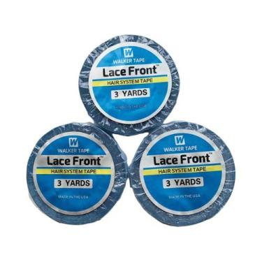 Imagem de Fita Adesiva Dupla Face Azul 0,8 CM*3 Jardas Para Extensões De Cabelo,