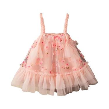 Imagem de Vestido De Princesa Rosa Doce Para Bebê Menina, Vestido De Festa De Ca