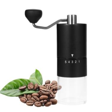 Imagem de Moedor de café com manivela – Dispositivo portátil para moedor de feijão | Moedor de café em pó | para acampamento, caminhada, montanha, viagem de negócios, viagens ao ar livre, aniversários, feriados