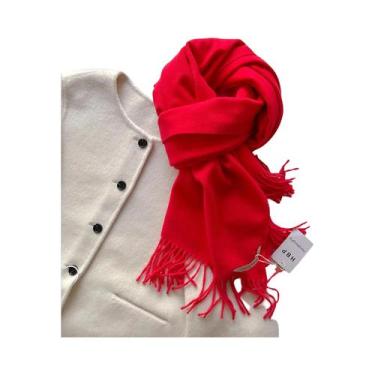 Imagem de Cachecol Feminino Longo De Lã Quente Para Inverno, Xale De Caxemira, P