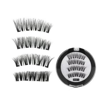 Imagem de Cílios Postiços Magnéticos 3D Naturais Reutilizáveis, Conjunto Com 4 C