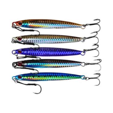 Imagem de 5 Peças De Iscas De Pesca Metálicas PROBEROS, Isca Dura Para Pesca No 