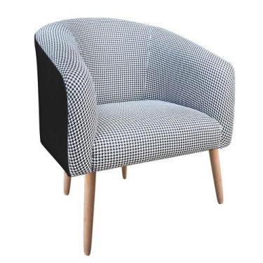 Imagem de POLTRONA STELLA LINHO A72 COM material sintético PES - DRossi, Preto