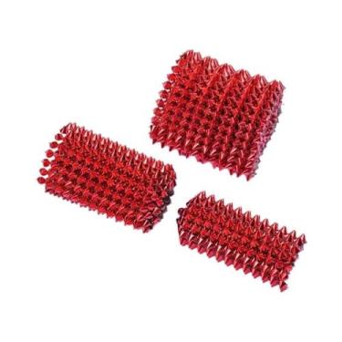 Imagem de Tira De Strass De Resina Em Malha Com 12 Fileiras De Pirâmides, 10,2cm