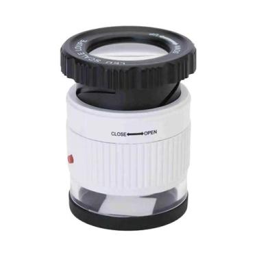 Imagem de Lupa De Bolso Iluminada Por LED 30X Com Escala Ajustável HD Para Joias