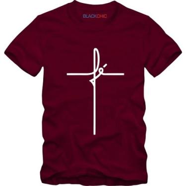 Imagem de Camiseta Fé Jesus Religiosa Gratidão Masculina Algodão Premium - BLACK