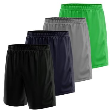 Imagem de Kit 4 Calção Short Futebol Basquete Vôlei Bermuda Dry Treino Academia-Masculino