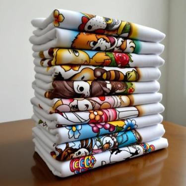 Imagem de Pano De Prato Estampado Kit 30un Pano Copa Guardanapo Útil - Cialar