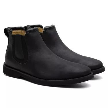 Imagem de Bota Masculina Venetto Casual em Couro Legítimo com Solado Gel Resistência e Conforto-Masculino