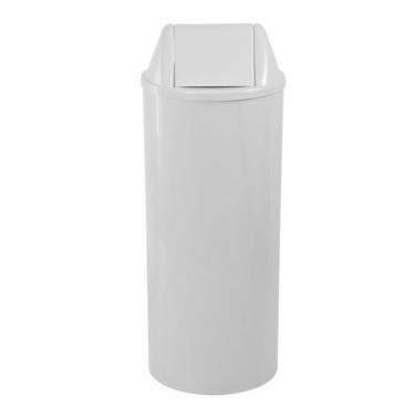 Imagem de Lixeira Plástico Branco com Tampa Vai E Vem Branco de 50 Litros Eb27b Jsn Cesto Plástico com Tam