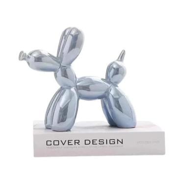 Imagem de Escultura De Cão Balão Em Cerâmica Mini 11cm, Decoração Abstrata Para 
