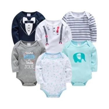 Imagem de Body Infantil De Manga Longa Para Primavera E Outono Com Estampa De De